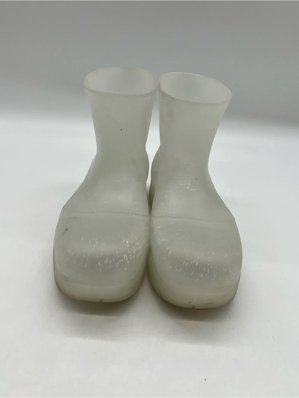 Bottega Veneta Icon Puddle Men’s Sz 43 Sz US 10 Clear Rubber Ankle Rain Boots.